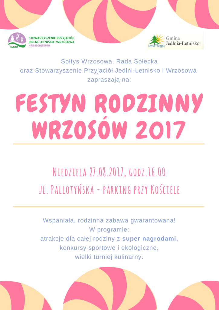 Festyn rodzinnyWrzosów 2017-plakat